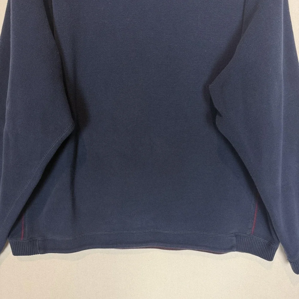 Tommy Bahama Sweater Men L Blue Purple V Neck Knit Pullover Soft Cozy Reversible